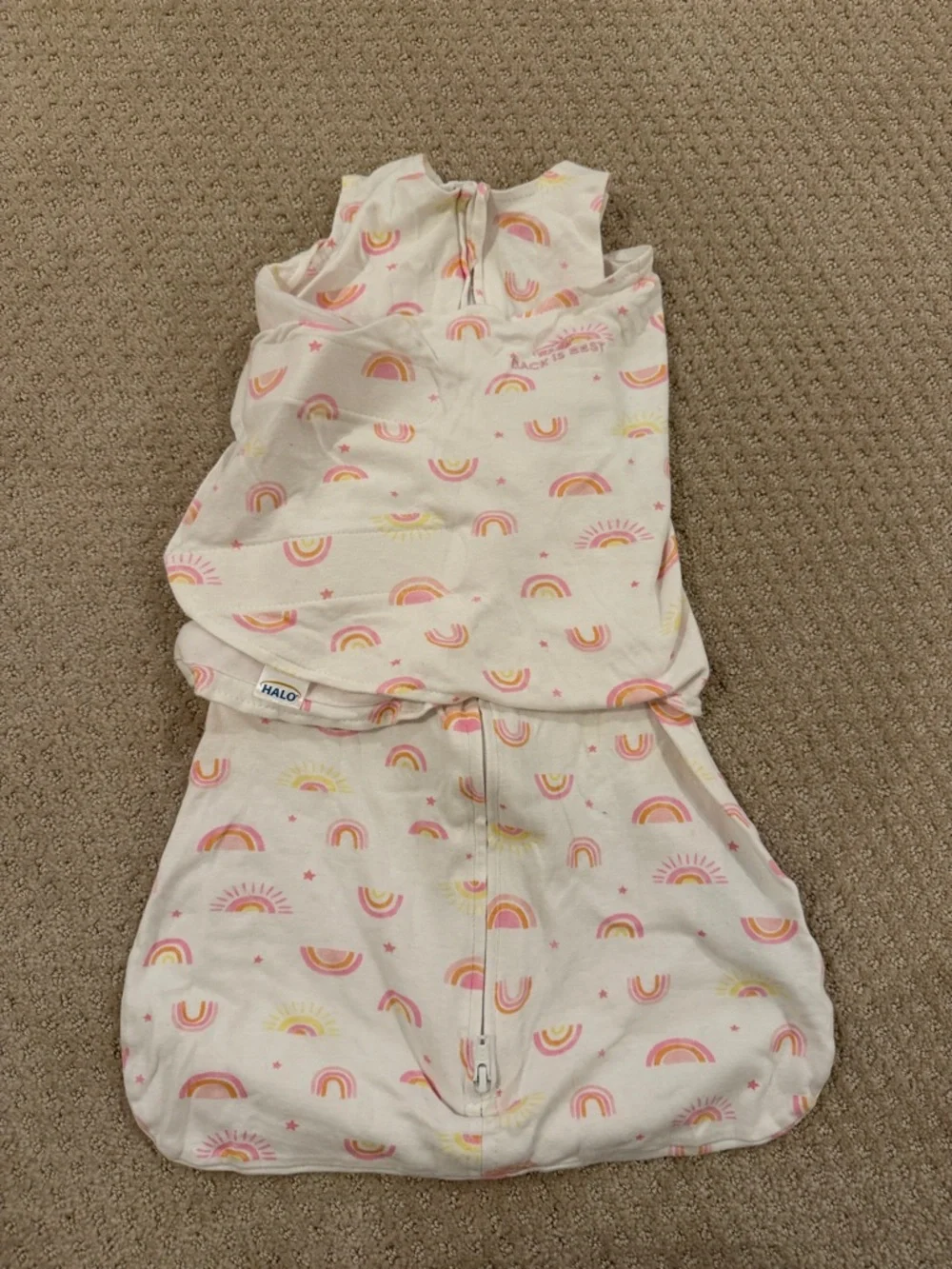HALO Pink and Yellow Rainbow Sleep Sack